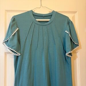 Turquoise short sleeve Sz M